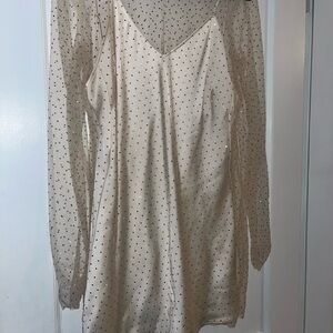 Elegant Cream Gemstone Dress